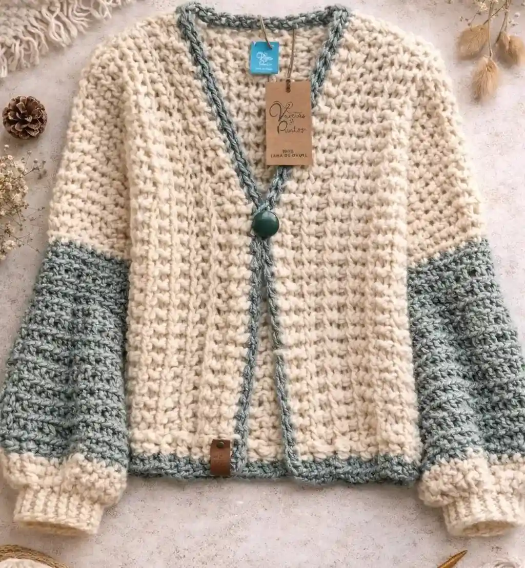 Prenda tejida de lana de alpaca