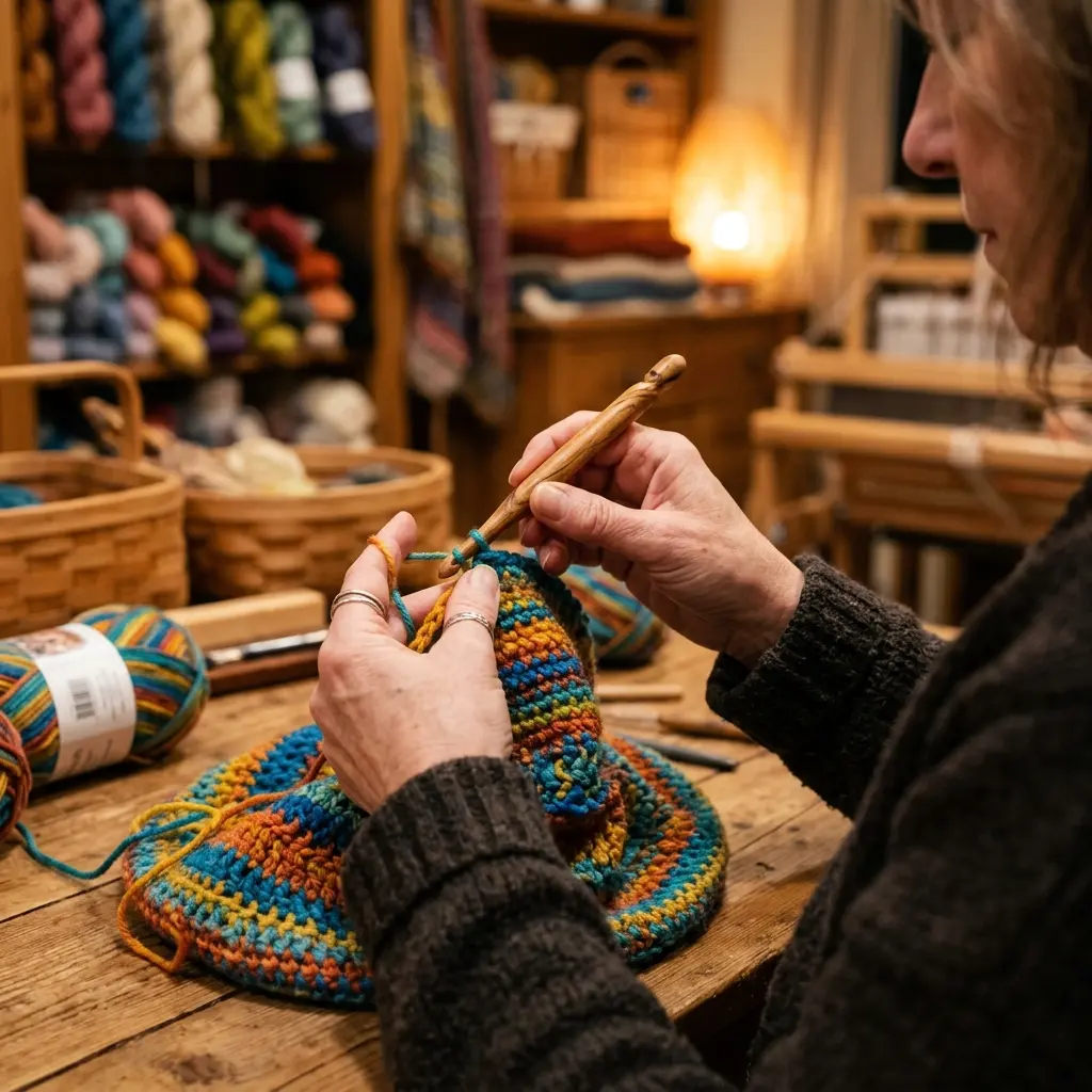 Crochet creativo y lanas de colores en Puerto Varas